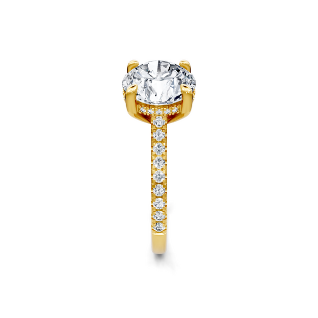 Yellow 14K Gold Classic Diamond Accent Engagement Rings