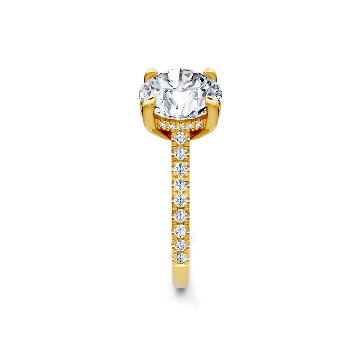 Yellow 14K Gold Classic Diamond Accent Engagement Rings