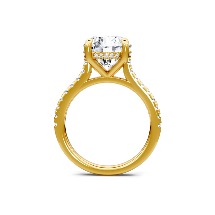 White 14K Gold Classic Diamond Accent Engagement Rings