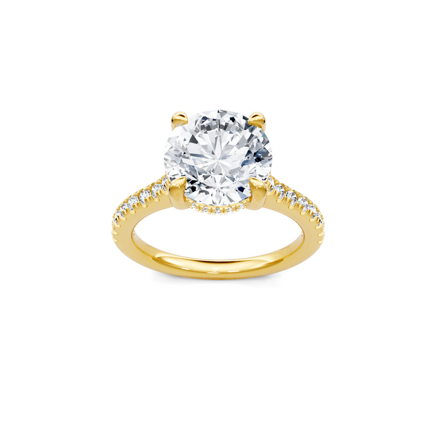 White 14K Gold Classic Diamond Accent Engagement Rings