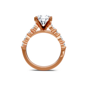 White 14K Gold Classic Diamond Accent Engagement Rings