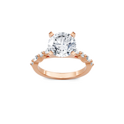 White 14K Gold Classic Diamond Accent Engagement Rings