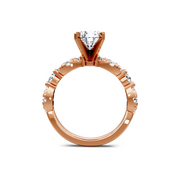 Yellow 14K Gold Classic Diamond Accent Engagement Rings