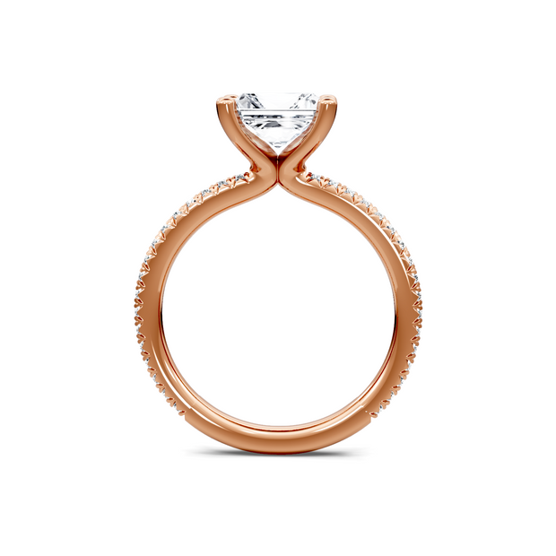 White 14K Gold Classic Diamond Accent Engagement Rings