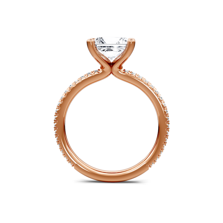 White 14K Gold Classic Diamond Accent Engagement Rings