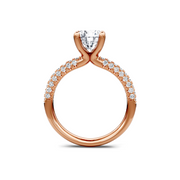 White 14K Gold Classic Diamond Accent Engagement Rings