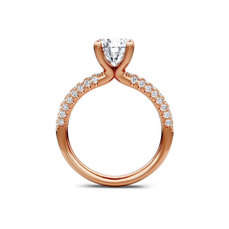 White 14K Gold Classic Diamond Accent Engagement Rings