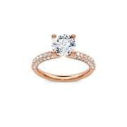 White 14K Gold Classic Diamond Accent Engagement Rings