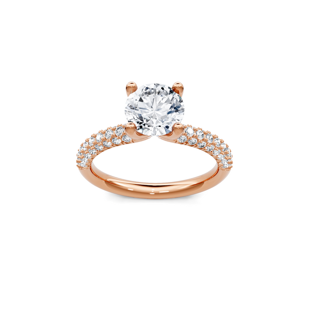 White 14K Gold Classic Diamond Accent Engagement Rings