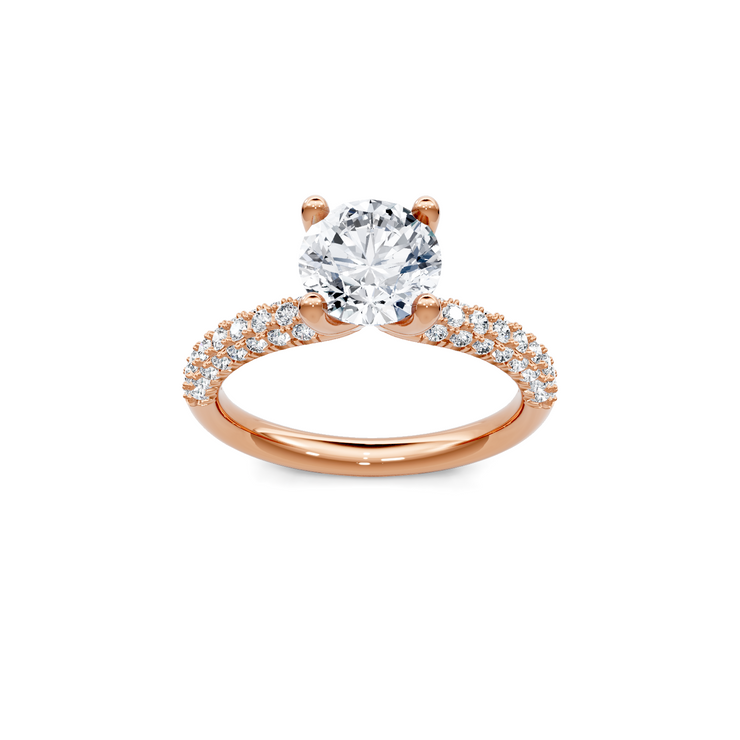 White 14K Gold Classic Diamond Accent Engagement Rings