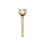 White 14K Gold Classic Diamond Accent Engagement Rings