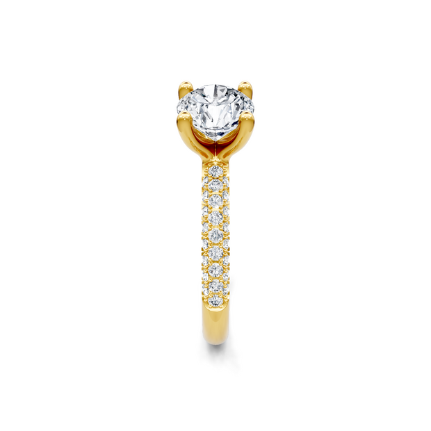 White 14K Gold Classic Diamond Accent Engagement Rings
