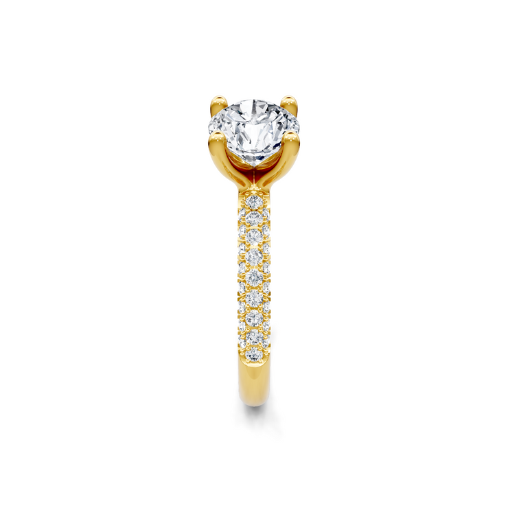 White 14K Gold Classic Diamond Accent Engagement Rings