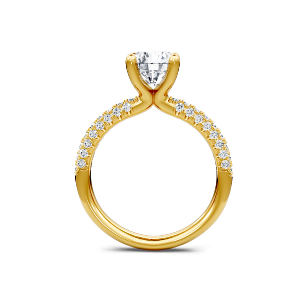 White 14K Gold Classic Diamond Accent Engagement Rings