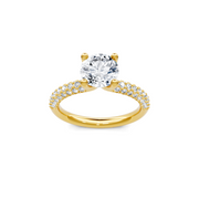 White 14K Gold Classic Diamond Accent Engagement Rings