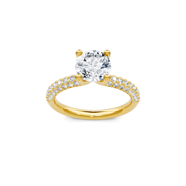 White 14K Gold Classic Diamond Accent Engagement Rings