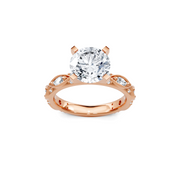 Yellow 14K Gold Classic Diamond Accent Engagement Rings