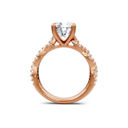 Yellow 14K Gold Classic Diamond Accent Engagement Rings