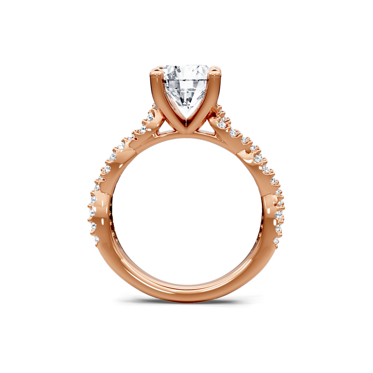 Yellow 14K Gold Classic Diamond Accent Engagement Rings