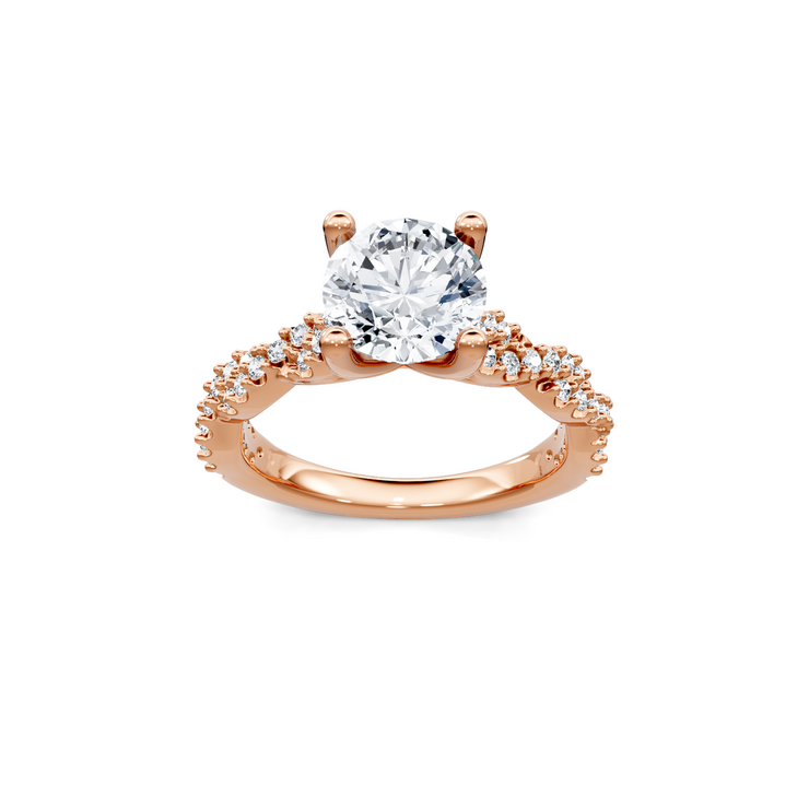 Yellow 14K Gold Classic Diamond Accent Engagement Rings