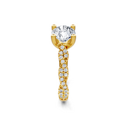 Yellow 14K Gold Classic Diamond Accent Engagement Rings