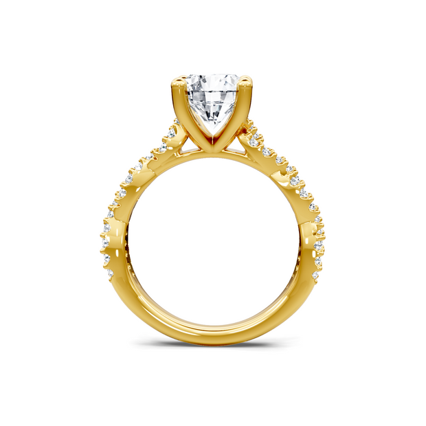 Yellow 14K Gold Classic Diamond Accent Engagement Rings