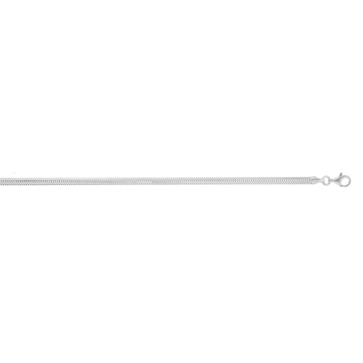 Silver 3.3mm Oval Snake Chain