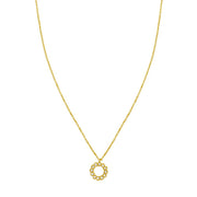 14K Petite Diamond Circle Necklace