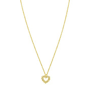 14K Petite Diamond Heart Necklace