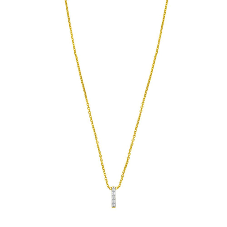 14K Mini Diamond I Initial
