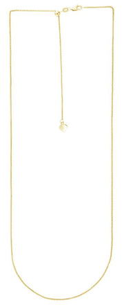 14K Gold 1mm Adjustable Wheat Chain