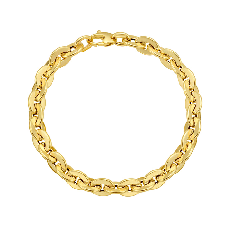 14K Mirror Rolo Link Chain