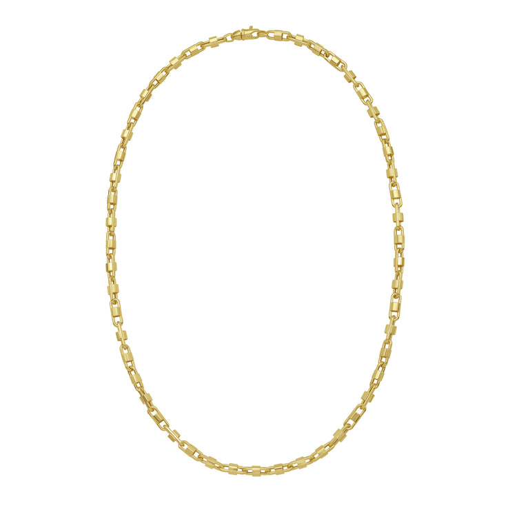 14K Gold Square Byzantine Necklace