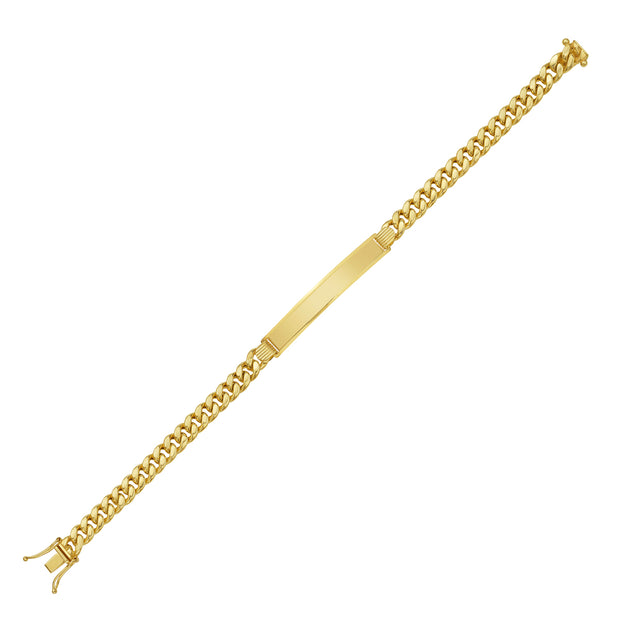 14K Gold 6mm Lite Cuban ID Bracelet