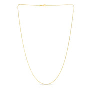 14K Gold 0.87mm Diamond Cut Cable Chain