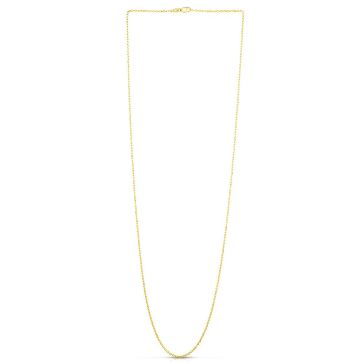 14K Gold 1.5mm Diamond Cut Cable Chain