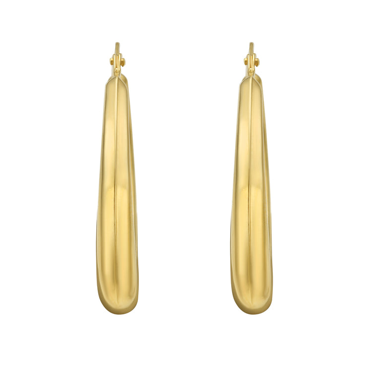 14K Gold Classic Round Hoops
