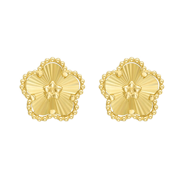 14K Gold Daisy Earrings