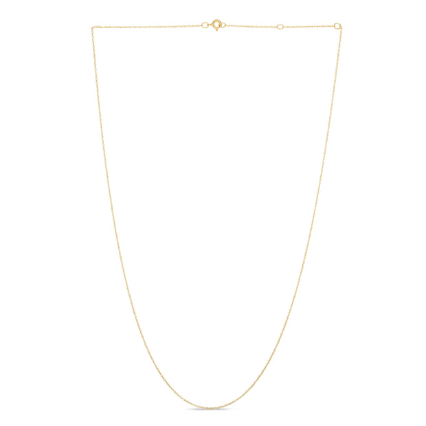 14K Gold .5mm Double Extendable Rope Chain