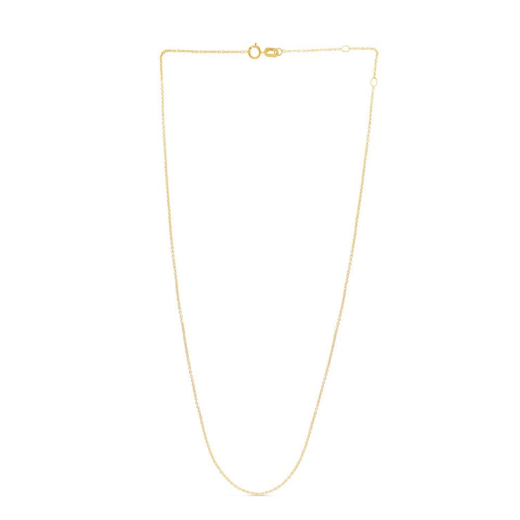 14K Gold 0.97mm Double Extendable Cable Chain