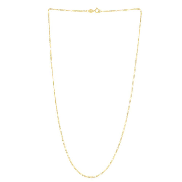 14K Gold 1.3mm Figaro Chain