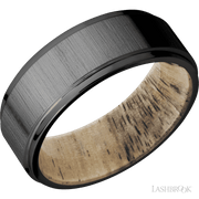 Zirconium with Crosssatinblack , Polish Finish and Spalted Tamarind