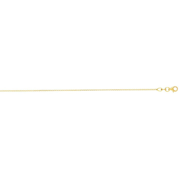18K Gold 1.0mm Extendable Cable Chain