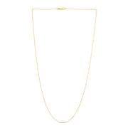 14K Gold 0.9mm Diamond Cut Bead Chain