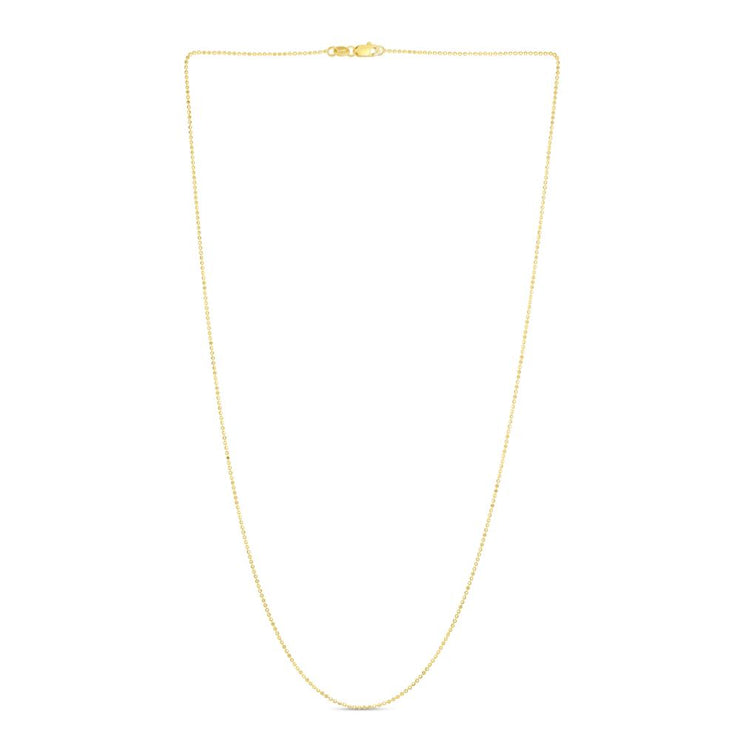 14K Gold 0.9mm Diamond Cut Bead Chain