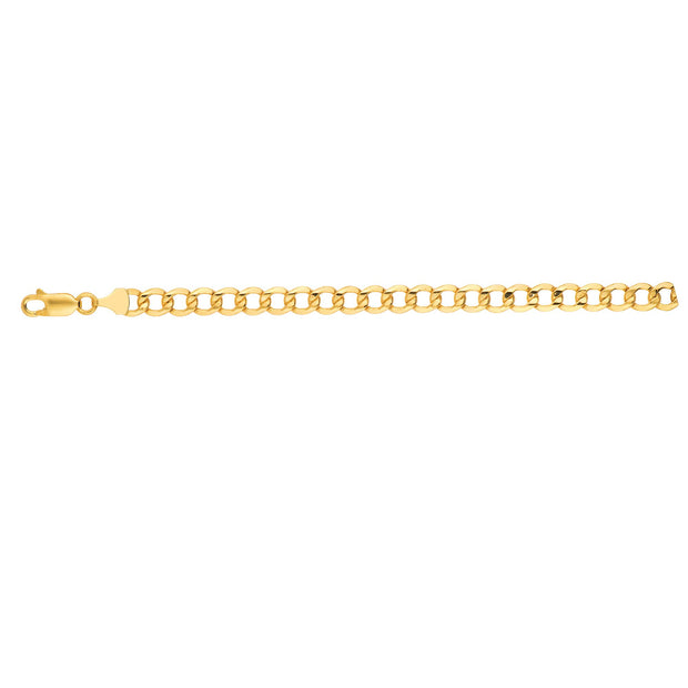 14K Gold 24"" 6.2mm Lite Curb Chain