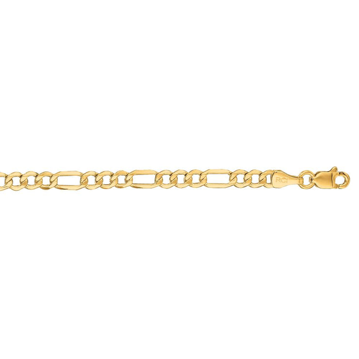 14K Gold 3.7mm Lite Figaro Chain