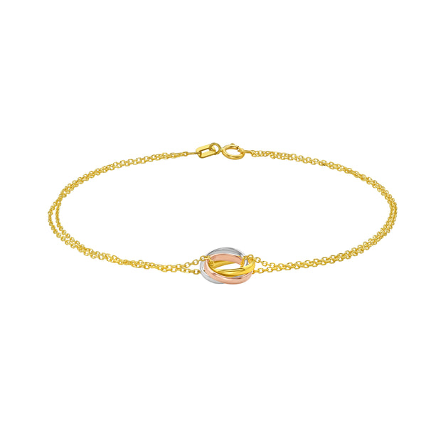 14K Trinity Chain Bracelet