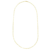 14K Alternating 2.8mm Paperclip Link Chain