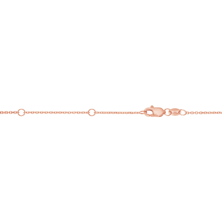 14K Gold 0.87mm Double Extendable Diamond Cut Cable Chain